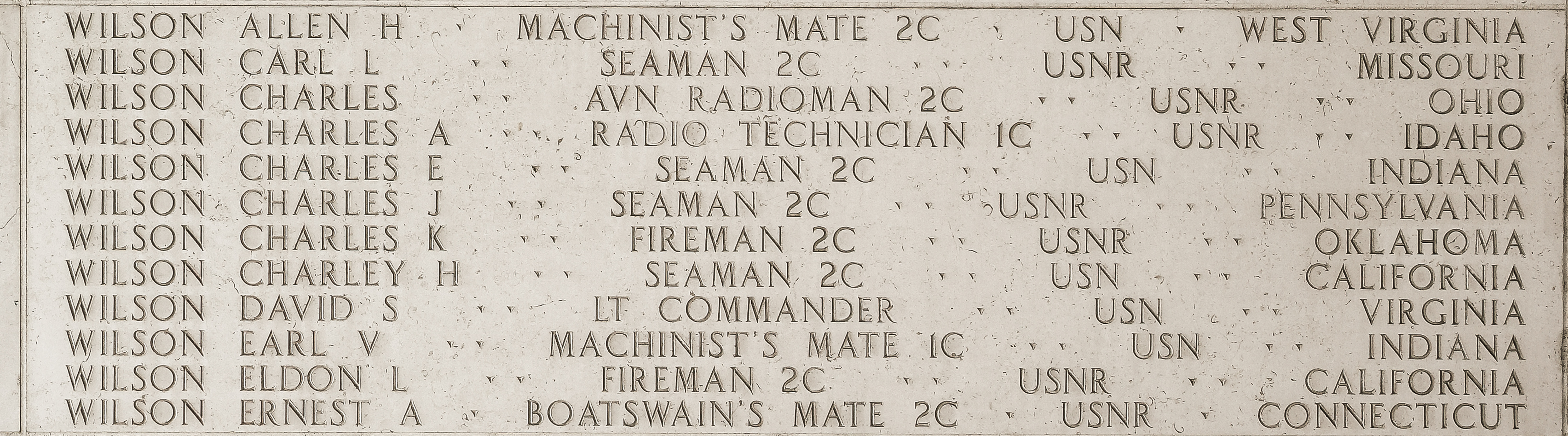 Charles A. Wilson, Radio Technician First Class